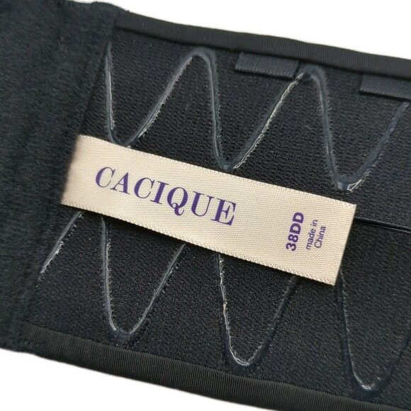 Lane Bryant Cacique Bra Multi Way Strapless Bare Solution 38DD Black - Picture 4 of 10